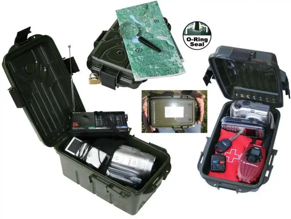 MTM S107411 Survivor Dry Box 9.8" x 6.8" x 4.8" Polypropylene Forest Green Large