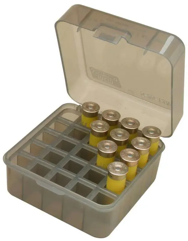 MTM S25D41 Dual Gauge Shotshell Case 12,20 Gauge 25rd Clear Smoke
