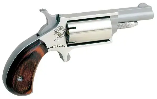 NAA 22MCB Companion SAO 22 Cal #11 Percussion 1.63" 5rd Stainless Steel Rosewood Bird's Head Grip