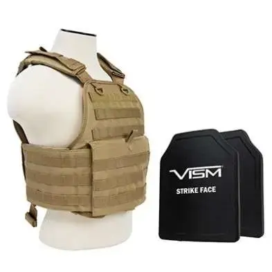 Plate Carrier Vest/Two 10"X12"/Tan
