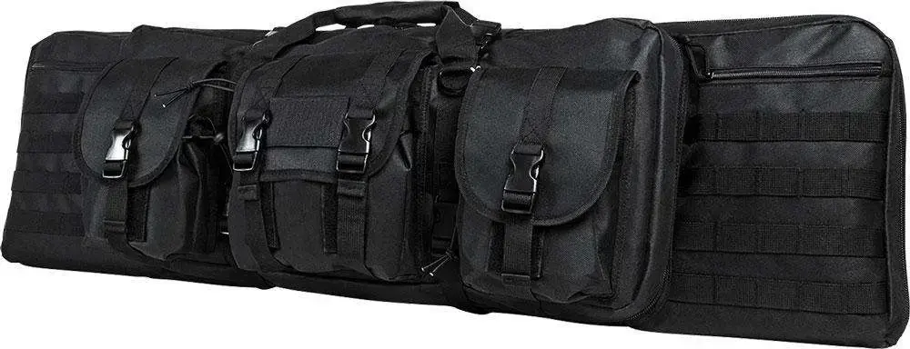 NCStar CVDC2946B42 Double Carbine Case Black PVC Fabric