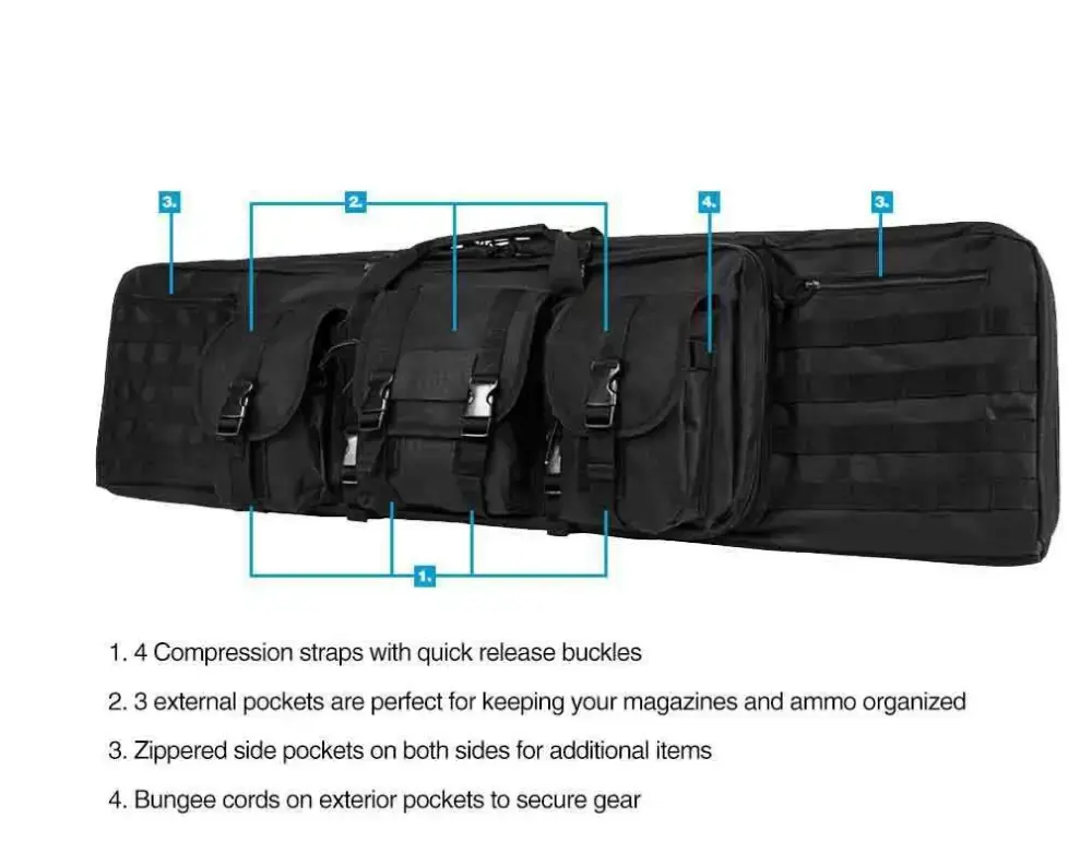 Vism Dble Carbine Case/Digital Camo/42 In