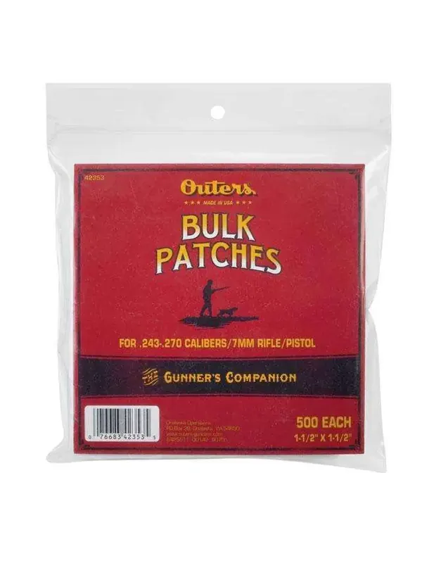 OUTERS SYNTHETIC PATCHES 30-45CAL 300/BAG