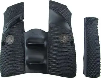 Pachmayr 03952 Signature w/Backstrap Pistol Grip Browning Hi-Power Black Rubber