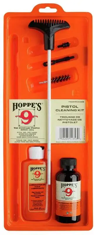 Hoppes PCO40B Pistol Cleaning Kit - Clam Pack .40 Cal,10mm