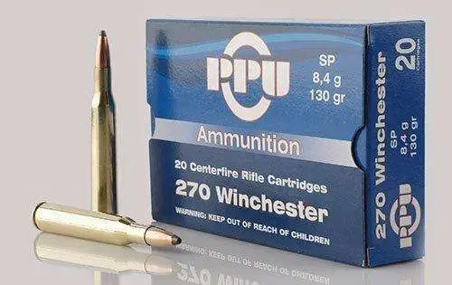 PPU PP2701 Standard Rifle 270 Win 130 gr Soft Point (SP) 20 Round Box