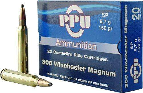 PPU PP3001 Standard Rifle 300 Win Mag 150 gr Soft Point (SP) 20 Round Box