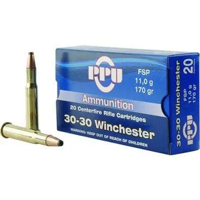 PPU PP30302 Standard Rifle 30-30 Win 170 gr Flat Soft Point (FSP) 20 Round Box
