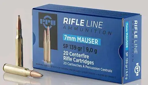 PPU PP7 Metric Rifle 7mm Mauser 139 gr Soft Point (SP) 20 Round Box