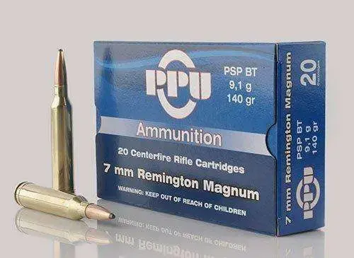 PPU PP7RM1 Standard Rifle 7mm Rem Mag 140 gr Pointed Soft Point (PSP) 20 Round Box