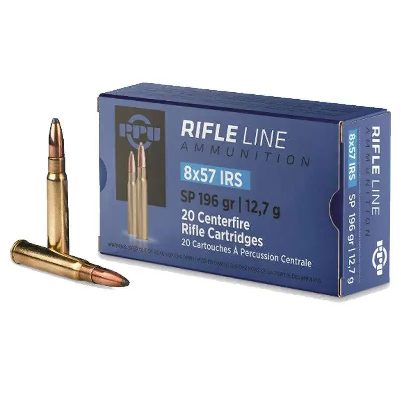 PPU PP857I Standard Rifle 8x57 IRS 196 gr Soft Point 20 Round Box