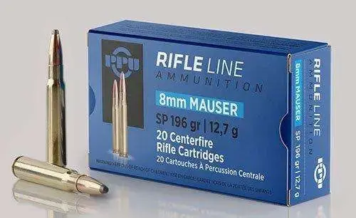 PPU PP8S Metric Rifle 8mm Mauser 196 gr Soft Point (SP) 20 Round Box