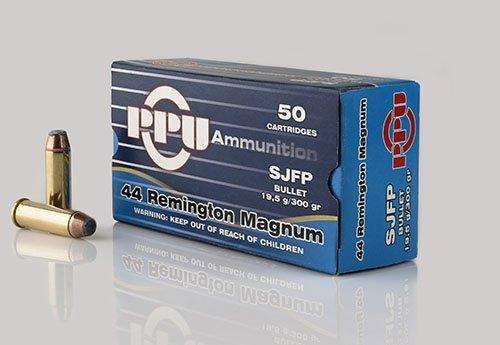 PPU PPH44MH Handgun 44 Rem Mag 240 gr Jacketed Hollow Point 50 Round Box