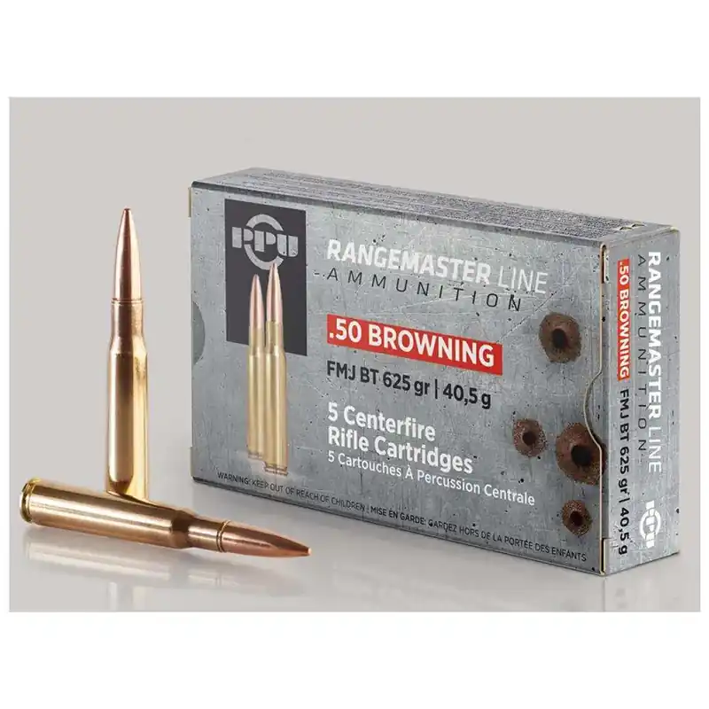 PPU PPRM50M Rangemaster 50 BMG 625 gr Full Metal Jacket (FMJ) 120 Bx