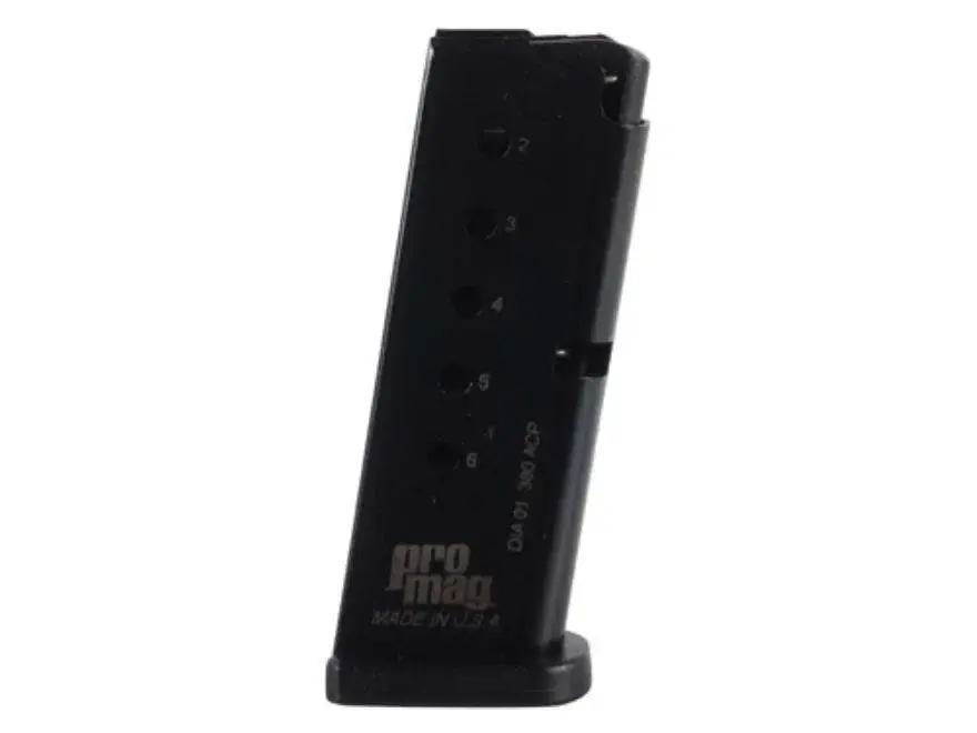 PRO MAG MAGAZINE DIAMONDBACK .380ACP 6-ROUNDS BLUED STEEL