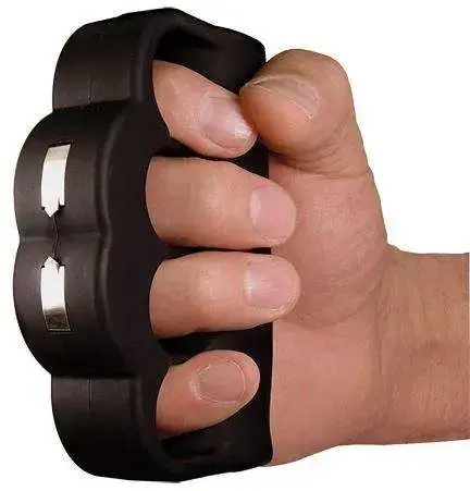 Zap ZAPBK950 Blast Knuckles Stun Gun/Brass Knuckles Portable 12.5 oz Contact Black