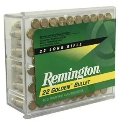 Remington Ammunition 1500 Golden Bullet 22 LR 40 gr Plated Lead Round Nose 100 Round Box