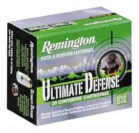 Remington Ammunition HD45APC Ultimate Defense 45 ACP +P 185 gr Brass Jacket Hollow Point (BJHP) 20 Round Box