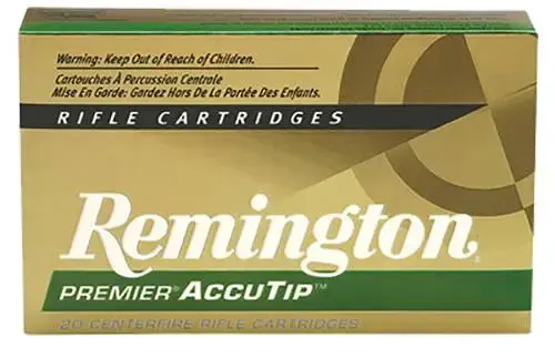 Remington Ammunition PRA300WC Premier Accutip 300 Win Mag 180 gr AccuTip Boat Tail 20 Round Box