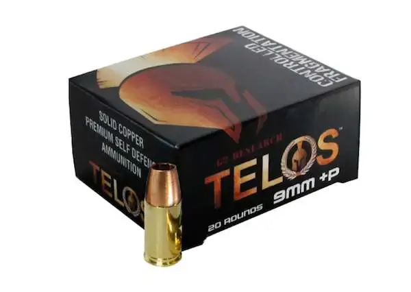 G2 Research TELOS 9MM+P Telos 9mm Luger +P 92 gr Copper Hollow Point 20 Round Box