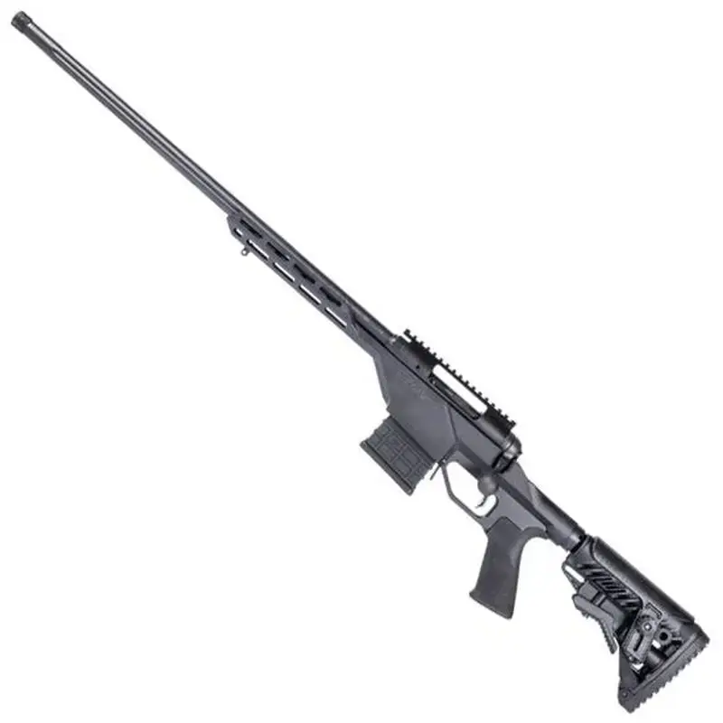 Savage 10/110BA Stealth 338 Lapua Mag 24" 5+1 Matte Black 6 Position Fab Defense GL-Shock w/Adjustable Cheek Piece Stock LH