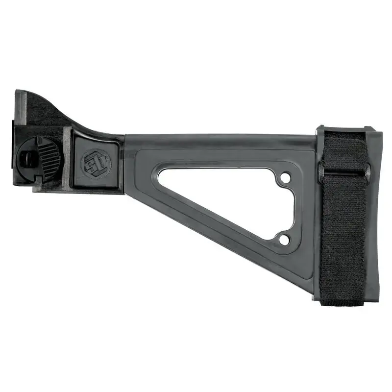 SB Tactical SBTI01SB Specialty Brace SBTi Side Folding B&T APC/HK UMP Elasto-Polymer Black 10.5" L x 1.25" W