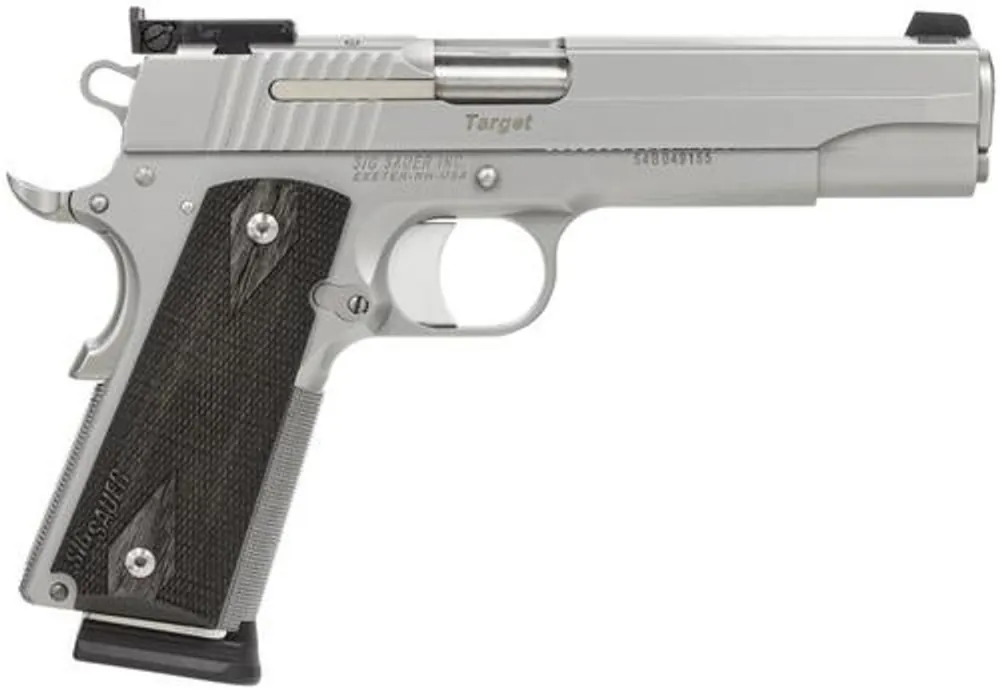 Sig Sauer 191145STGTCA 1911 Full Size Target *CA Compliant* 45 ACP Single 5" 8+1 Blackwood Grip Stainless Steel Slide