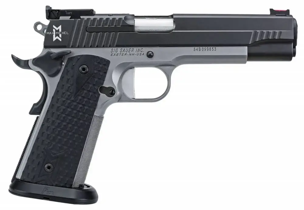 Sig Sauer 19119MAXM 1911 Full Size MAX Single 9mm Luger 5" 8+1 Black Hogue Custom G10 Grip Black Nitron Stainless Steel