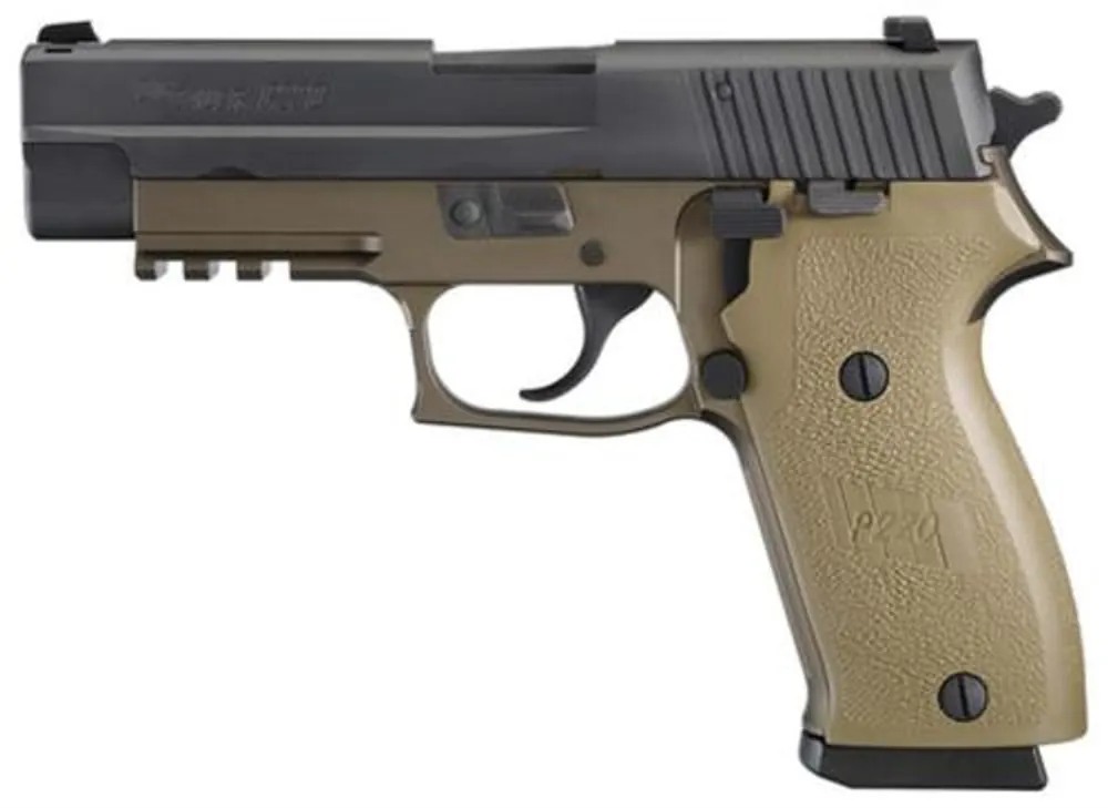 Sig Sauer 22045CPDSCA P220 Full Size Combat *CA Compliant 45 ACP Single/Double 4.40" 10+1 Flat Dark Earth Polymer Grip Black Nitron Stainless Steel Slide