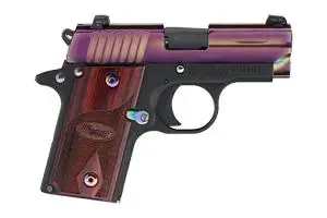 Sig Sauer 238380RBT P238 Micro-Compact Rainbow 380 ACP 2.70" 6+1 Black Hardcoat Anodized Rainbow Titanium Stainless Steel Slide Rosewood Grip
