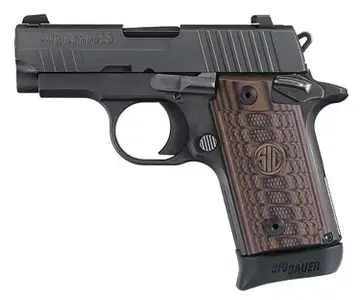 Sig Sauer 238380SEL P238 Micro-Compact Select 380 ACP 2.70" 7+1 Black Hardcoat Anodized Black Nitron Stainless Steel Brown G10 Grip