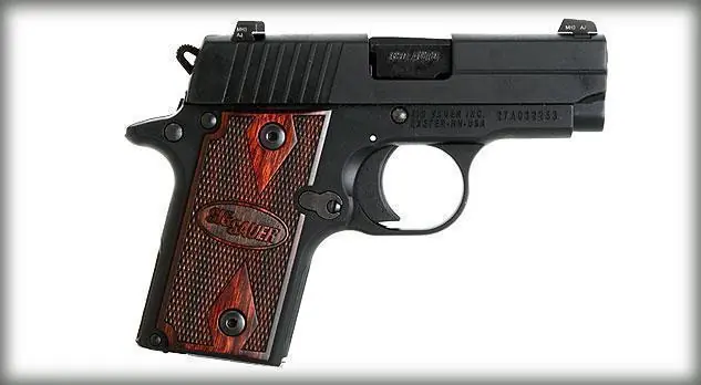 Sig Sauer 238M380RG P238 Micro-Compact Rosewood *MA Compliant 380 ACP 2.70" 6+1 Black Hardcoat Anodized Black Nitron Stainless Steel Rosewood Grip