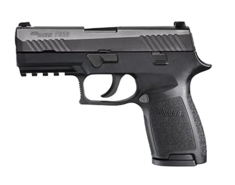 Sig Sauer 320C9BSSMS10 P320 Compact 9mm Luger 3.90" 10+1 Black Nitron Stainless Steel Black Polymer Grip