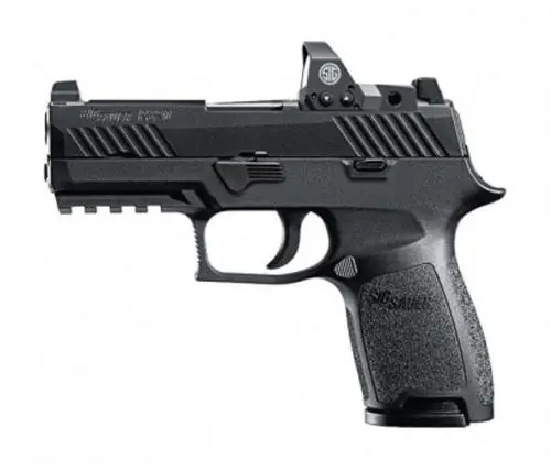 Sig Sauer 320C9BSSRX10 P320 Compact RX 9mm Luger 3.90" 10+1 Black Nitron Stainless Steel Black Polymer Grip