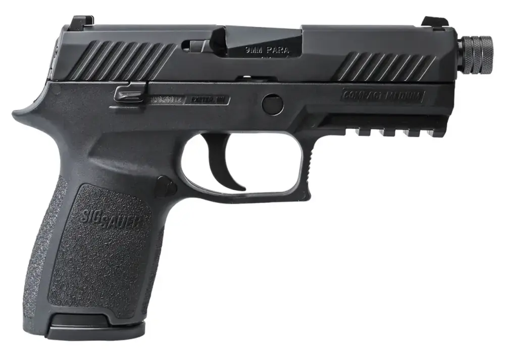 Sig Sauer P320 Compact Double 9mm Luger 3.9" TB 15+1 Black Polymer Grip Black Nitron Stainless Steel