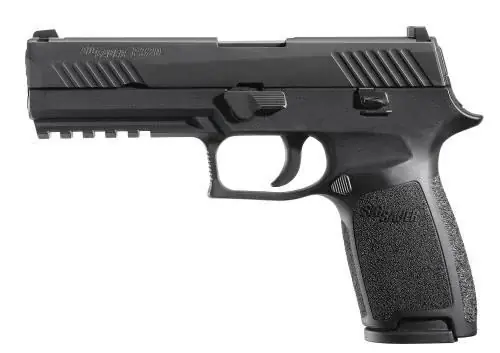 Sig Sauer 320F45BSS P320 Full Size 45 ACP Double 4.70" 10+1 Black Polymer Grip Black Nitron Stainless Steel Slide
