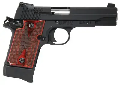 Sig Sauer 93822BTGTAMBI P938-22 Micro-Compact Target 22 LR 4.10" 10+1 Black Hardcoat Anodized Rosewood Grip Adjustable Sights
