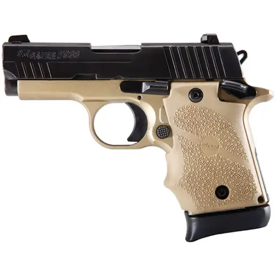 Sig Sauer 9389CBT P938 Micro-Compact Combat Single 9mm Luger 3" 7+1 Flat Dark Earth Polymer Grip Black Nitron Stainless Steel