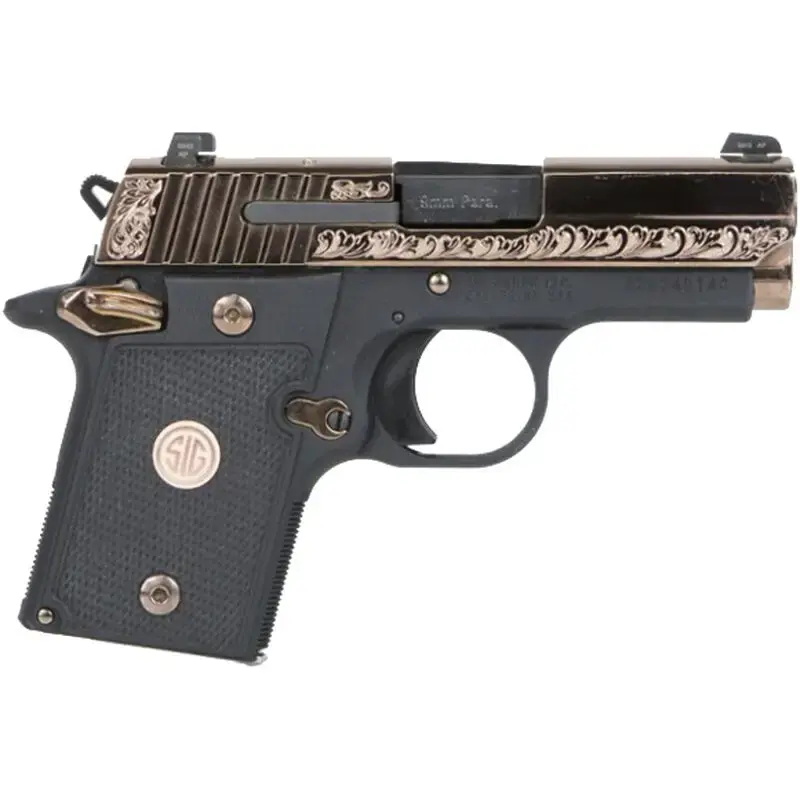 Sig Sauer 9389ERGAMBI P938 Rose Gold Single 9mm Luger 3" 6+1 Black G10 Grip Rose Gold PVD Stainless Steel