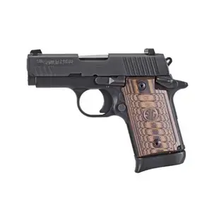 Sig Sauer 9389SELAMBI P938 Micro-Compact Select 9mm Luger 3" 7+1 Black Hardcoat Anodized Black Nitron Stainless Steel Brown G10 Grip