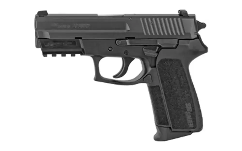 Sig Sauer E20229B SP2022 Full Size 9mm Luger 3.90" 15+1 Black Black Polymer Grip Contrast Sights