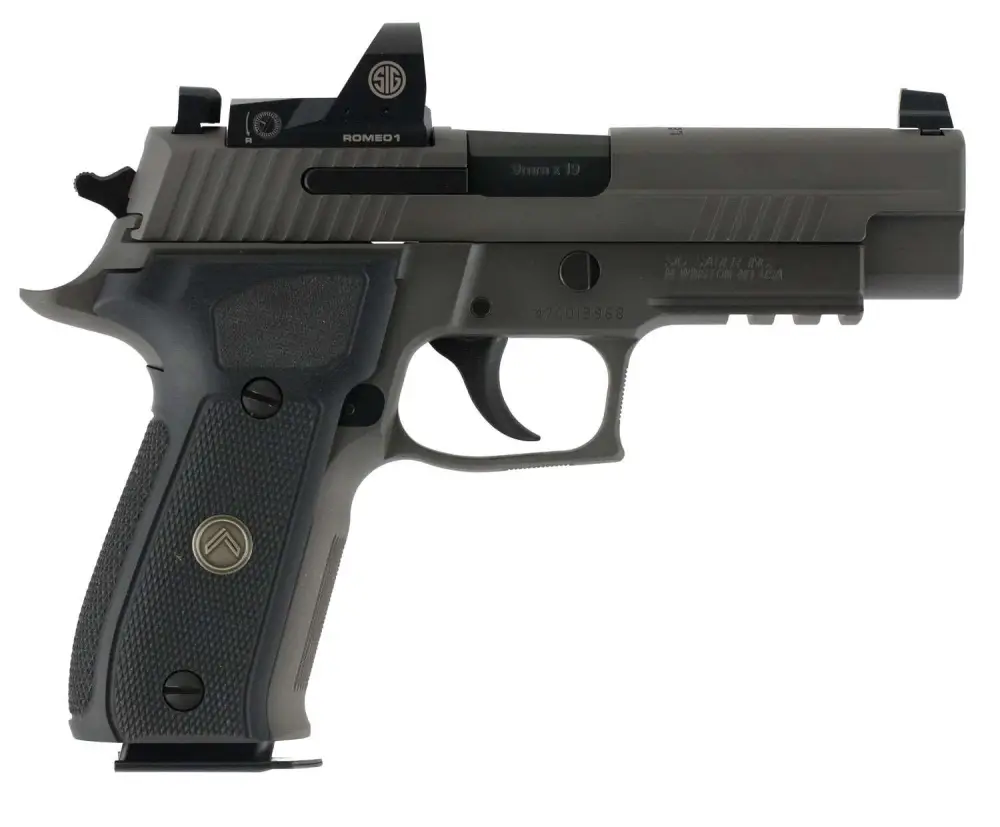 Sig Sauer E26R9LEGIONRX P226 Full Size Legion RX 9mm Luger Single/Double 4.4" 15+1 Black G10 Grip Gray PVD Stainless Steel Slide Romeo1 Reflex Sight