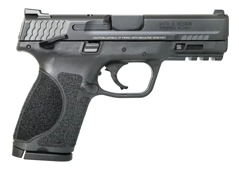 S&W M&P 9 M2.0 COMPACT STRKR FIRE HGA 9MM 4" BLK POLY/STNLS STL 3/ 15RD MAGS TS NS 4 GRP PANNELS
