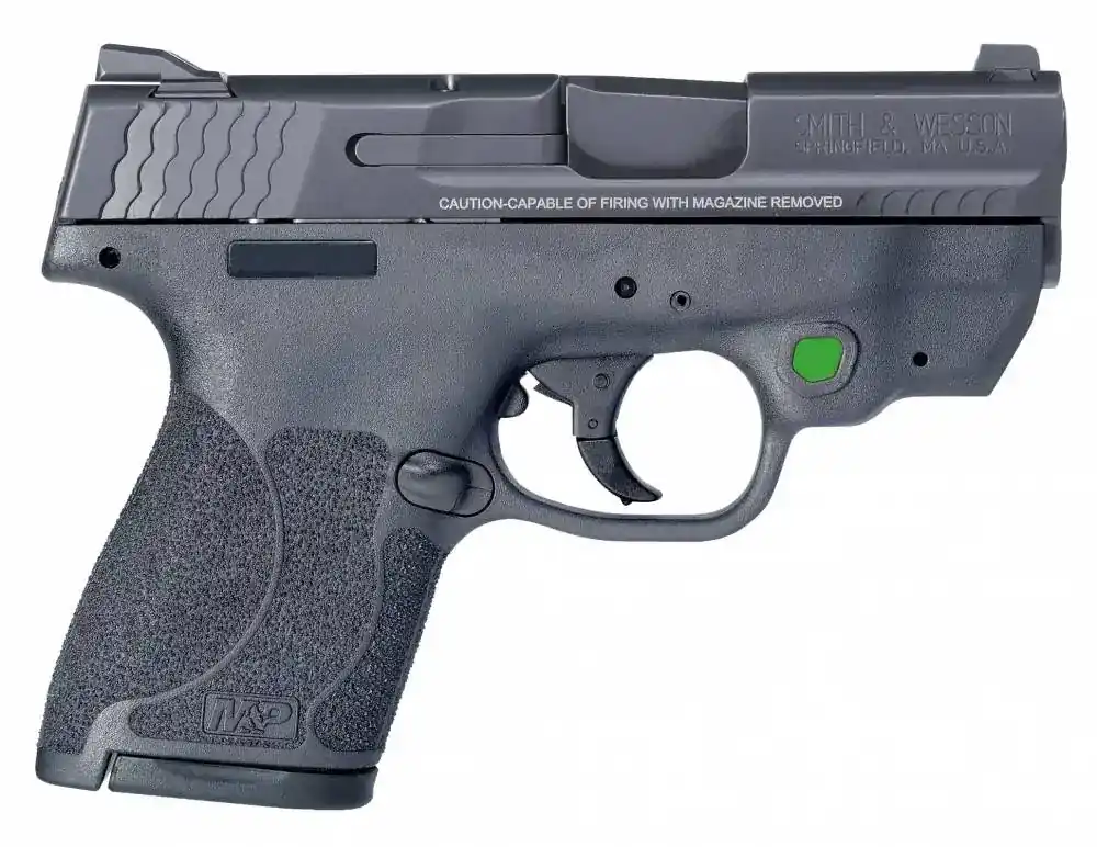 Smith & Wesson 11903 M&P Shield M2.0 9mm Luger 3.10" 7+1 & 8+1 Black Armornite Stainless Steel Black Polymer Grip with Crimson Trace Green Laser
