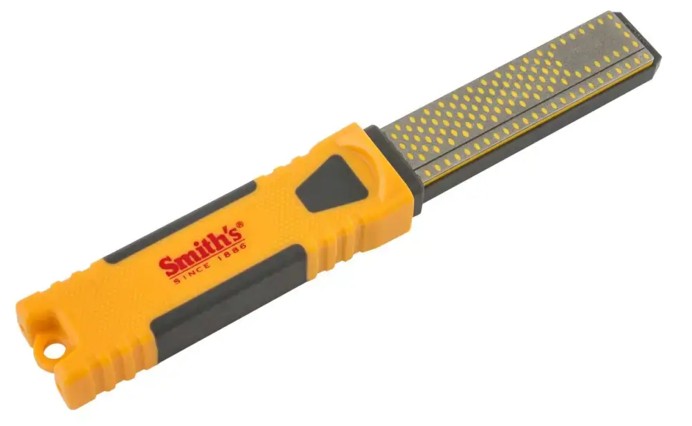Smiths Products DCS4 Combination Sharpener Fine, Coarse Diamond Sharpener Rubber Handle Yellow