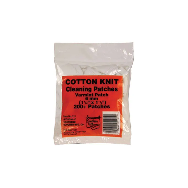 Southern Bloomer 115 Cleaning Patches 6mm Cotton 200 Per Pack