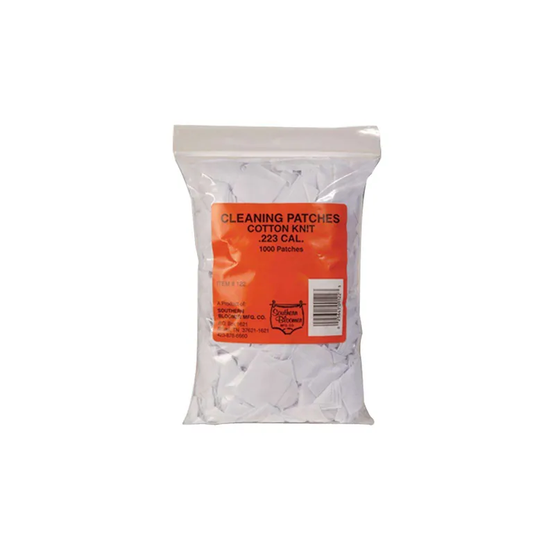 Southern Bloomer 122 Cleaning Patches 223 Rem,5.56x45mm NATO Cotton 1000 Per Bag