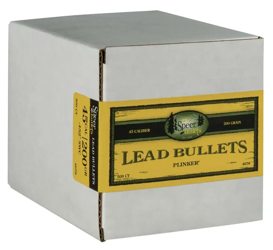 Speer 4678 Handgun .45 Cal .452 200 gr Lead Semi Wadcutter (LSWC) 500 Per Box