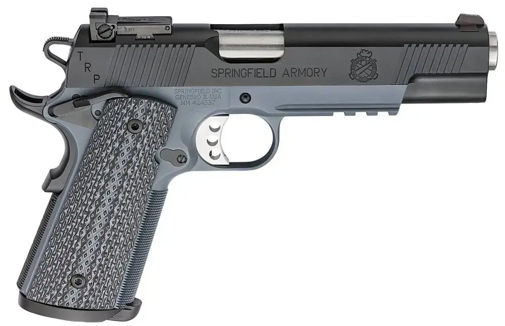 Springfield Armory PC9105GL18 1911 TRP Operator 45 ACP Single 5" 7+1 Black/Gray G10 Grip Black Carbon Steel Slide