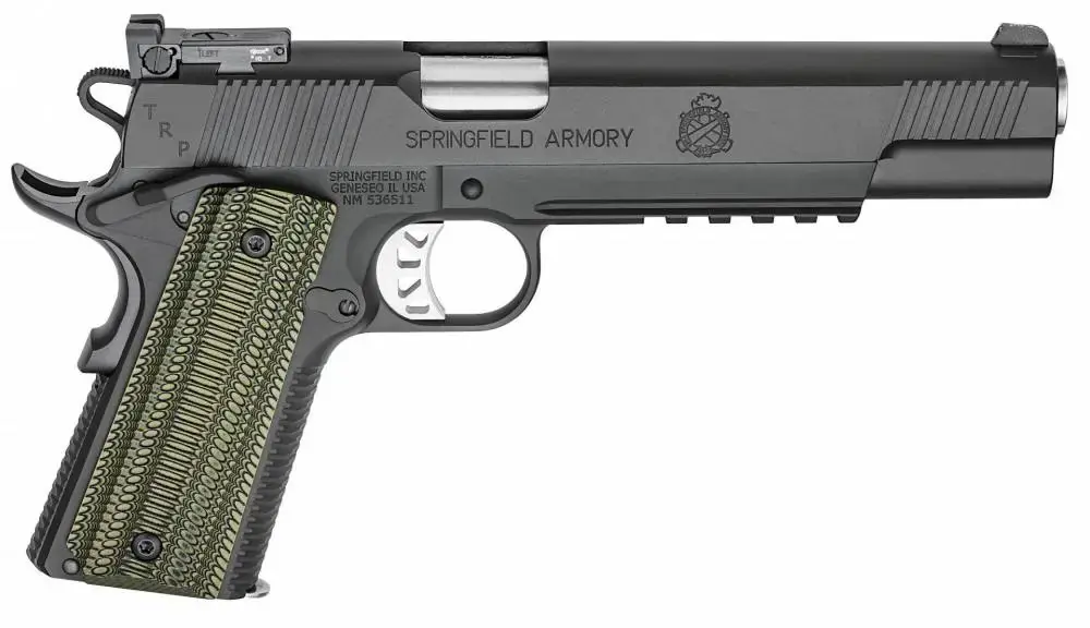 Springfield Armory PC9610L18 1911 TRP Operator 10mm Auto 6" 8+1 Black Dirty Olive G10 Grip